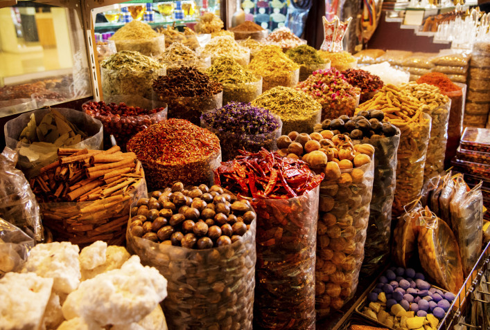 Spices in the spice souk in Dubai