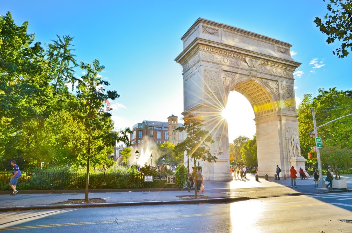 View of Washington Square Park in New York City