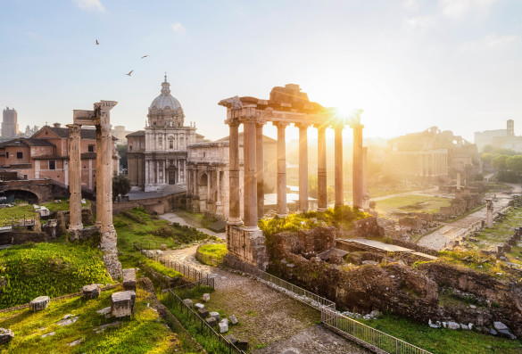 Rom im August, Sommer, Sonne, Forum Romanum