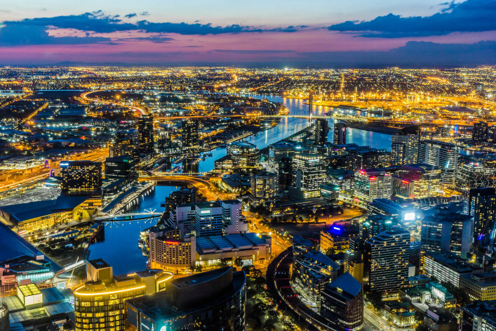 Melbourne Tipps Skyline nachts
