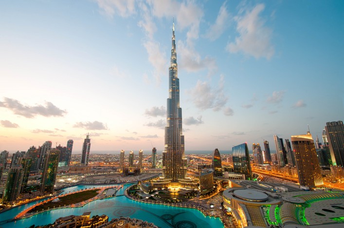 Silvester in Dubai Dubai Mall Burj Khalifa