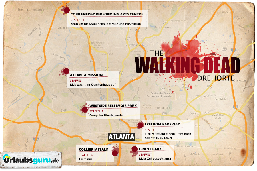 The Walking Dead Drehorte in Atlanta | Urlaubsguru.de