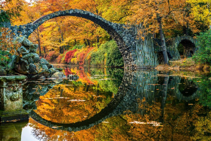Arch Bridge in Kromlau, Saxony, Germany shutterstock_336115091-2