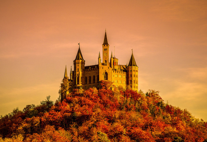 Hohenzollern castle in Swabian during autumn, Germany shutterstock_124581541-2