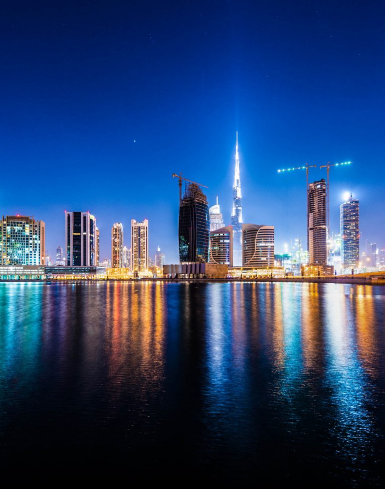 Dubai BusinessBay at night