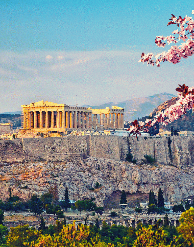 Die Akropolis bei Sonnenuntergang