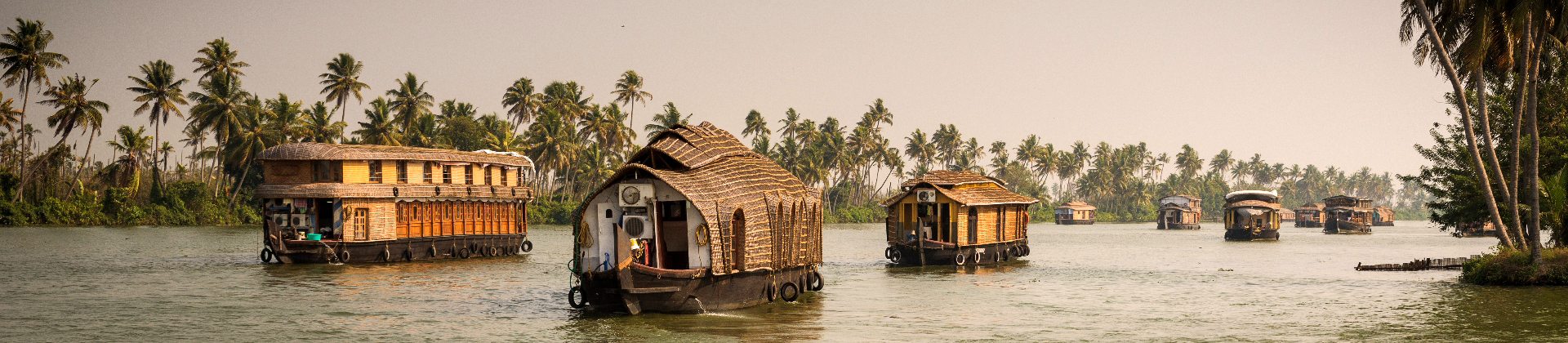 Boten op het water in India